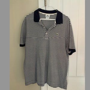 Lacoste Navy Striped Polo